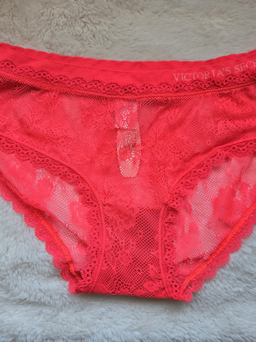 Victoria's Secret Hot Pink Lace Bikini Panty